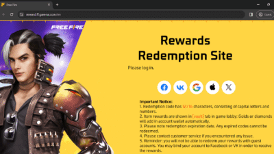 Kode redeem Garena Free Fire 7 September dengan hadiah melimpah