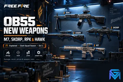 Free Fire OB55 hadirkan enam senjata hebat dalam update terbaru